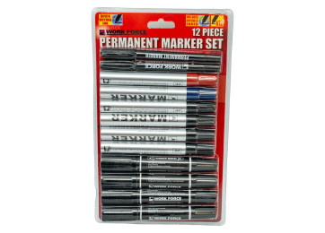 12PC PERMANENT MARKER SET