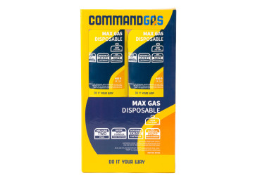 COMMAND GAS MAX GAS CARTRIDGE TWIN PACK