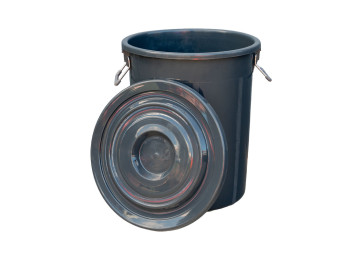 60L ALL-PURPOSE RUBBISH BIN WITH LID DARK GREY