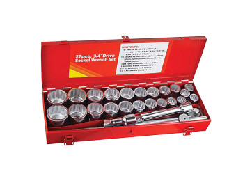 NSI 27PC 3/4" DRIVE METRIC & IMPERIAL SOCKET SET